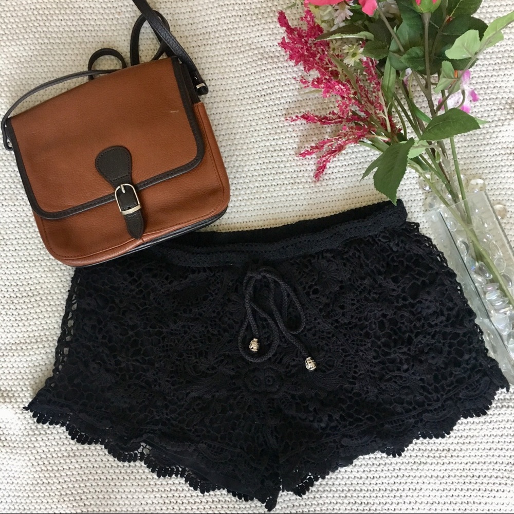 Francesca’s scalloped crochet shorts